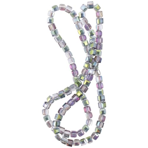 YYlingx 98 Stück Kristall-Würfelperlen, 6 mm, klare quadratische Glasperlen, grüne und rosafarbene Glasperlen, lose Quarzperlen für Halskette, Armband, DIY-Schmuck, Basteln YYlingx 98 Stück Kristall-Würfelperlen, 6 mm, klare quadratische Glasperlen, grüne und rosafarbene Glasperlen, lose Quarzperlen für Halskette, Armband, DIY-Schmuck, Basteln von YYlingx