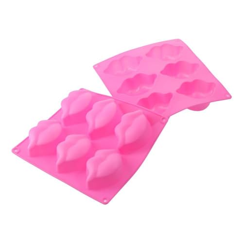 YYlingx Silikonformen für heiße Lippen, 6 Mulden, Seifenformen, 3D-Lippen, Küsse, Sammlungsformen für DIY, Wachs, Schmelzformen, Party, Hochzeit, Kuchendekoration, 2 Stück YYlingx Silikonformen für heiße Lippen, 6 Mulden, Seifenformen, 3D-Lippen, Küsse, Sammlungsformen für DIY, Wachs, Schmelzformen, Party, Hochzeit, Kuchendekoration, 2 Stück von YYlingx