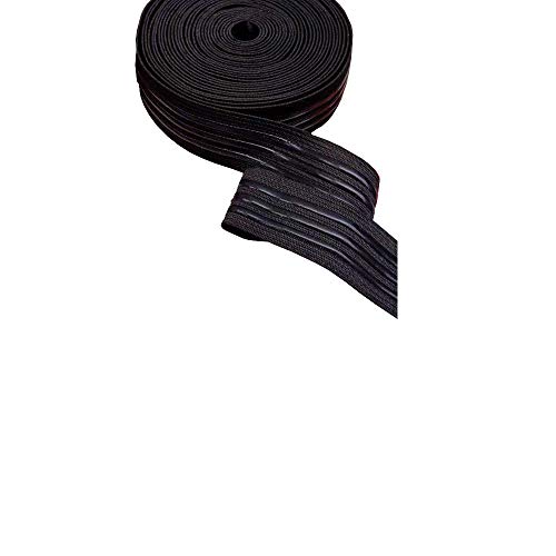 Rutschfestes, gerades Silikonband zum Nähen/Haar/Manschetten von Skibekleidung, Unterwäsche, 4,5 m pro Rolle, 2,5 cm, Schwarz Rutschfestes, gerades Silikonband zum Nähen/Haar/Manschetten von Skibekleidung, Unterwäsche, 4,5 m pro Rolle, 2,5 cm, Schwarz von YZ