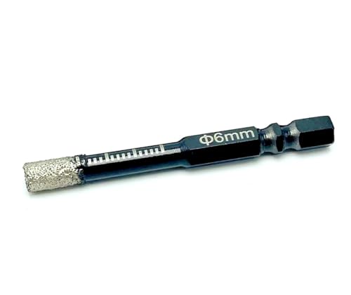 1/2/3/5/6/7 Stück 5–16 mm Sechskantschaft Gelöteter Trockenkeramikfliesenbohrer Marmor Granit Steinzeug-Lochöffner Diamantbohrer(6mm-5PCS) von YZADSXCL
