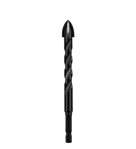 1/2/4/5/7/10-teiliges Kreuz-Sechskant-Bohrer-Set for Beton, Porzellan, Fliesen, Glas, Metall, professionelles Multifunktions-Bohrer-Set, Werkzeuge, Hartmetall-Bohrer(5pcs 6mm) von YZADSXCL