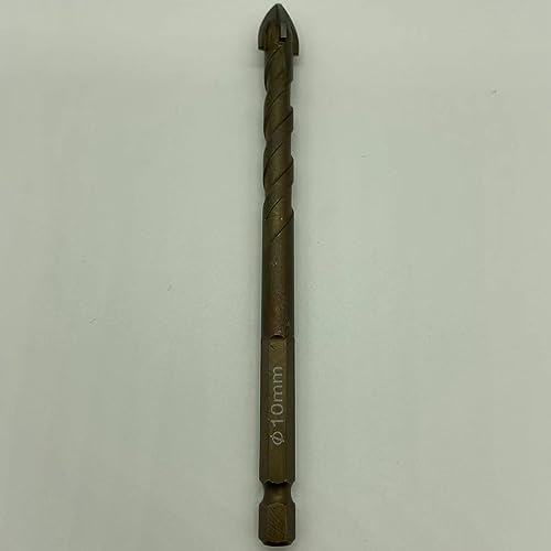 1/3/4/5/7/8 stücke 3-12mm Kreuz Hex Fliesen Bohrer Bits Set for Glas Keramik Beton Loch Opener Ziegel Harte Legierung Dreieck Bit Tool Kit(10mm) von YZADSXCL