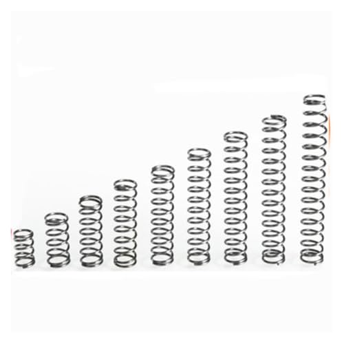 10–20 Stück Drahtdurchmesser 0,5 mm Außendurchmesser 4 mm bis 12 mm Edelstahl Mikro kleine Druckfeder Länge 5 mm–50 mm(15mm,10mm-01) von YZADSXCL