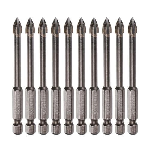 10 stücke 3mm 4mm 5mm 6mm 7mm 8mm Titan Mauerwerk Bohrer Dreieck Bohrer mit Hex Schaft(40mm) von YZADSXCL