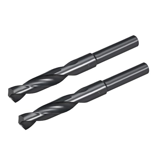 2 Stück 15/18/28/35 mm Spiralbohrer, schwarz nitridbeschichtet, HSS-6542, mit 1,27 cm reduziertem Schaft(28mm) von YZADSXCL