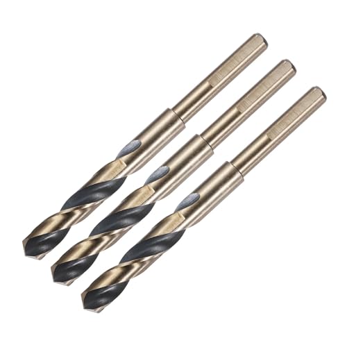 3 stücke Reduziert Schaft Twist Bohrer Bits 13/14/14.5/15/16/17/18/20/22mm HSS-4341 Nitrid Titan Beschichtet(70mm) von YZADSXCL