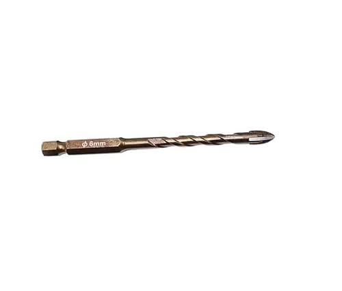 4/5/10 STK 3~12mm Kreuzsechskant-Fliesenbohrer-Set for Glas, Keramik, Beton, Lochöffner, Ziegel, Hartlegierung, Dreieck-Bit-Werkzeuge(Set 3 4 5 6 6mm) von YZADSXCL