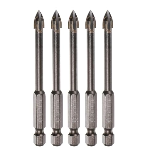 5 stücke Titan Mauerwerk Bohrer 3mm 4mm 5mm 6mm 7mm 8mm 10mm 12mm Dreieck Bohrer Mit Hex Schaft(40mm) von YZADSXCL