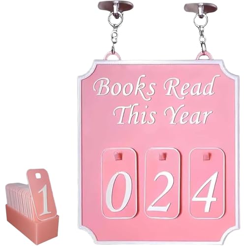 Hängendes Bücherregal, Theke, Buchdekoration, personalisierbares hängendes Bücherregalschild, Buchecken-Dekor, Buchliebhaber, Holzschild zum Aufhängen, Geschenk für Bücherliebhaber (Rosa) von YZBBSH