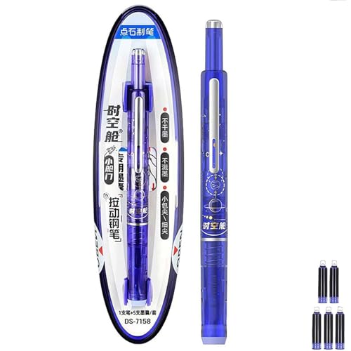 YZBBSH Füllfederhalter, einziehbar: 0,38 mm, blaue und schwarze Tinte, transparenter Schaft, inklusive 5 nachfüllbaren Tintenpatronen, glattes, auslaufsicheres Schreiben für Journaling, Büro und YZBBSH Füllfederhalter, einziehbar: 0,38 mm, blaue und schwarze Tinte, transparenter Schaft, inklusive 5 nachfüllbaren Tintenpatronen, glattes, auslaufsicheres Schreiben für Journaling, Büro und von YZBBSH
