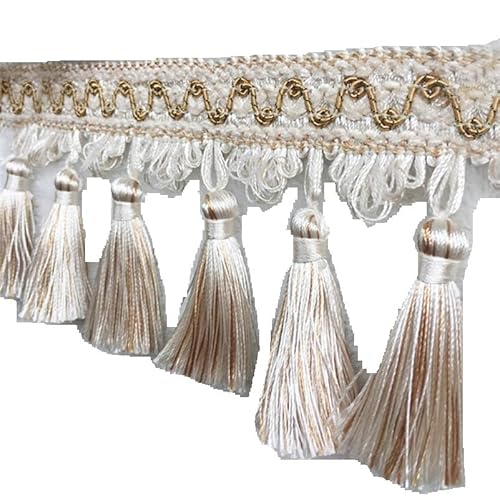 1/2 Meter Nähen Quaste Spitze Fransen Herstellung Haushalt Handwerk Vorhang Stoff Band Polster Home Bekleidungszubehör DIY Dekor für DIY-Handarbeiten und Nähen(1,2M) von YZDKR