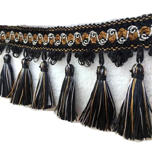 1/2 Meter Nähen Quaste Spitze Fransen Herstellung Haushalt Handwerk Vorhang Stoff Band Polster Home Bekleidungszubehör DIY Dekor für DIY-Handarbeiten und Nähen(2,1M) von YZDKR