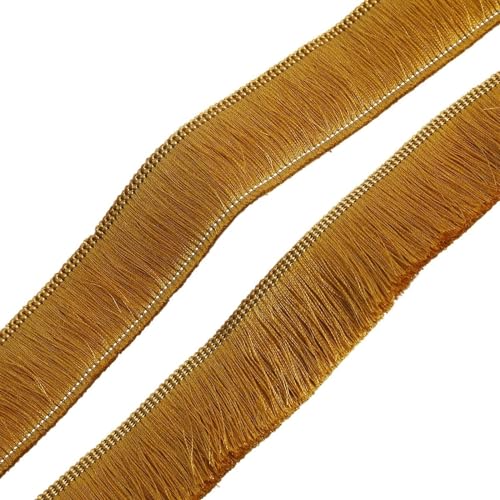 1 Meter/Beutel, 30 mm breit, Polyester, mehrfarbig, Quasten, Fransen, Spitze for Kleidung, Dekoration, DIY, Kopfschmuck, Ohrringe, Bekleidungszubehör für DIY-Handarbeiten und Nähen(Gold) von YZDKR