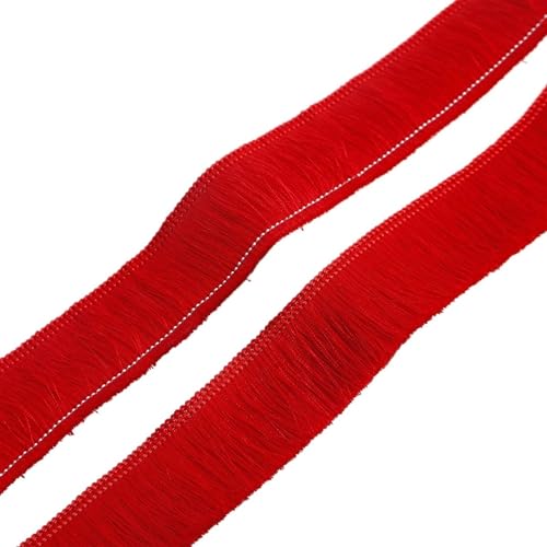 1 Meter/Beutel, 30 mm breit, Polyester, mehrfarbig, Quasten, Fransen, Spitze for Kleidung, Dekoration, DIY, Kopfschmuck, Ohrringe, Bekleidungszubehör für DIY-Handarbeiten und Nähen(Red) von YZDKR