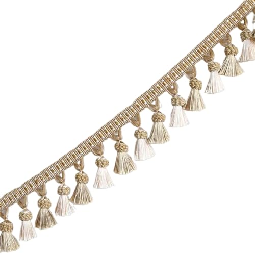 1 Meter Quasten-Spitzenvorhang, Heimdekoration, Quaste, Basteln, bunte Fransenbesatz, Spitzenband, Polsterung für DIY-Handarbeiten und Nähen(2) von YZDKR