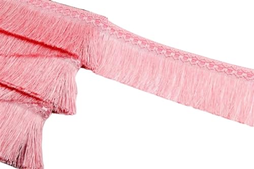 1 Yard 10 cm Vorhang Quaste Spitze Fransen Besatz Geflecht Band Lila Beige Quasten Polsterung DIY Luxus Zubehör Dekoration für DIY-Handarbeiten und Nähen(8) von YZDKR