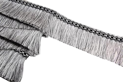 1 Yard 10 cm Vorhang Quaste Spitze Fransen Besatz Geflecht Band Lila Beige Quasten Polsterung DIY Luxus Zubehör Dekoration für DIY-Handarbeiten und Nähen(9) von YZDKR