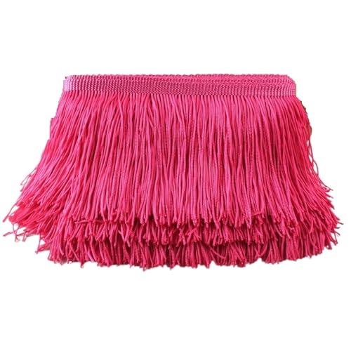 1 Yards/Lot Quaste Spitze Quasten Trim 10 cm/4 zoll DIY Dekoration Kleid Bühne Leistung Band für DIY-Handarbeiten und Nähen(Rose) von YZDKR