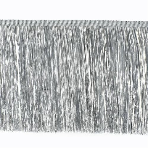 2/5/10/20M 15cm Bunte Quaste Spitze Brillante Fransen Latin Kleid Bühne Kleidung Vorhänge trimmen Weihnachten Dekoration Versorgung für DIY-Handarbeiten und Nähen(Silver,15cm-5Meters) von YZDKR