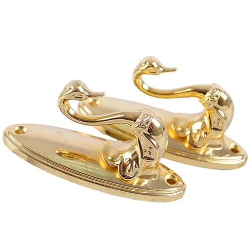 2 Stück Vorhanghaken aus Metall for Zurückhalten for Tür, Wand, Raffhalter, Hängehaken, Kleiderbügel, Zinklegierung, Vintage-Organizer, Halter, Zubehör für Fenster, Türen und Duschvorhänge(Golden) 2 Stück Vorhanghaken aus Metall for Zurückhalten for Tür, Wand, Raffhalter, Hängehaken, Kleiderbügel, Zinklegierung, Vintage-Organizer, Halter, Zubehör für Fenster, Türen und Duschvorhänge(Golden) von YZDKR