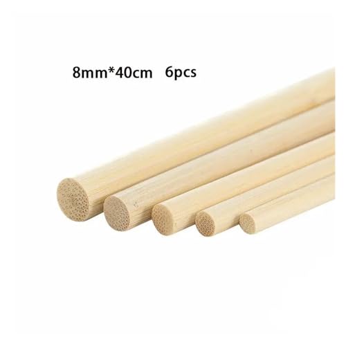 3–8 mm runde Bambusstäbe aus Holz, for Selbermachen, handgefertigt, for Möbel, Ornamente, Herstellung von kleinen Holzstäben, Material, Holzbearbeitungsbedarf für DIY-Projekte, Kunst und Kunsthandwerk von YZDKR