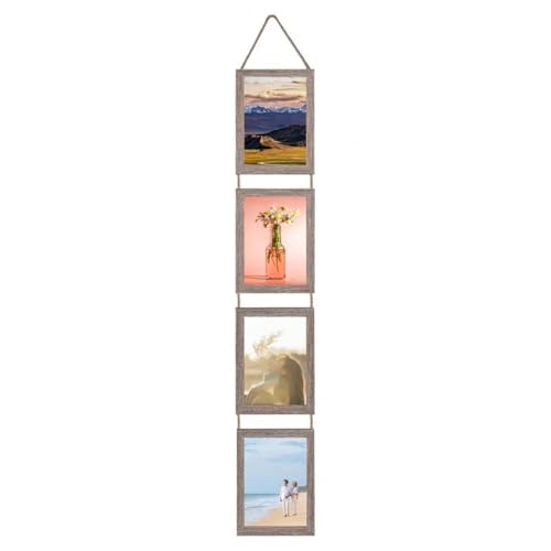 6/7-Zoll-Bilderrahmen for Aufhängen an der Wand, rustikaler vertikaler Collagen-Ausstellungsrahmen aus massivem Holz mit klarem Glas, DIY-Bilderrahmen mit 4 Öffnungen für Hochformat, Druck, Querformat 6/7-Zoll-Bilderrahmen for Aufhängen an der Wand, rustikaler vertikaler Collagen-Ausstellungsrahmen aus massivem Holz mit klarem Glas, DIY-Bilderrahmen mit 4 Öffnungen für Hochformat, Druck, Querformat von YZDKR