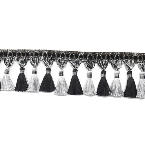 6 mt/los DIY Spitze Quaste Fransen Nähen Vorhang Dekorativ für DIY-Handarbeiten und Nähen(Black) von YZDKR