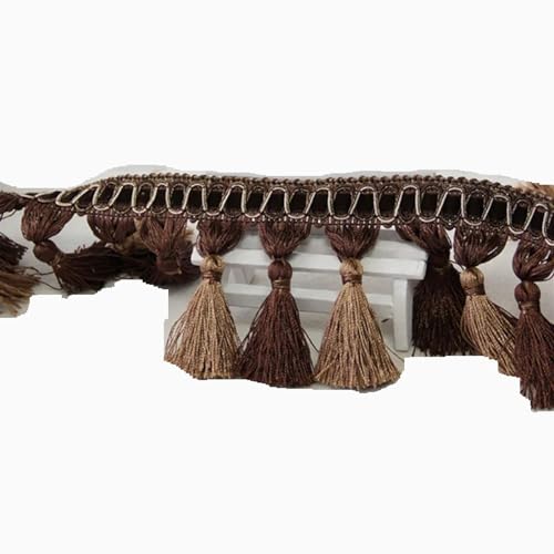 6 mt/los DIY Spitze Quaste Fransen Nähen Vorhang Dekorativ für DIY-Handarbeiten und Nähen(Dark Coffee) von YZDKR