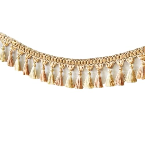 6 mt/los DIY Spitze Quaste Fransen Nähen Vorhang Dekorativ für DIY-Handarbeiten und Nähen(Gold) von YZDKR