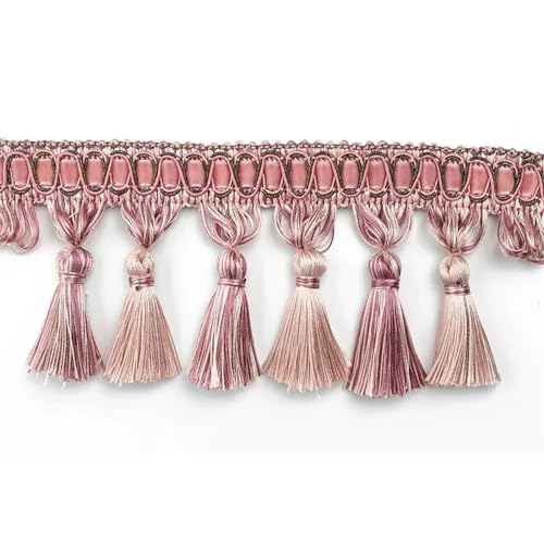 6 mt/los DIY Spitze Quaste Fransen Nähen Vorhang Dekorativ für DIY-Handarbeiten und Nähen(Pink) von YZDKR