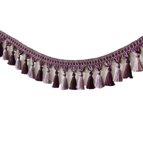 6 mt/los DIY Spitze Quaste Fransen Nähen Vorhang Dekorativ für DIY-Handarbeiten und Nähen(Purple) von YZDKR