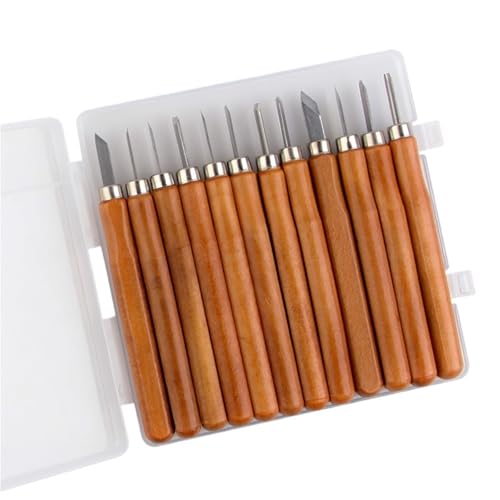 Holz Griff Holz Carving Meißel Werkzeuge Holz Carving for Holzbearbeitung Gravur Olive Carving Messer Handgemachte Messer Werkzeug Set für Schnitzerei, Holzbearbeitung, Tischlerei(12pcs plastic box) Holz Griff Holz Carving Meißel Werkzeuge Holz Carving for Holzbearbeitung Gravur Olive Carving Messer Handgemachte Messer Werkzeug Set für Schnitzerei, Holzbearbeitung, Tischlerei(12pcs plastic box) von YZDKR