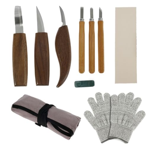 Holzschnitzerei-Meißelschneider-Set, scharfe Holzbearbeitung, Whittling-Fräser, Hohleisen, Handwerkzeuge for Schreiner, Heimwerker, Holzhandwerk, Anfänger für Schnitzerei, Holzbearbeitung, Tischlerei Holzschnitzerei-Meißelschneider-Set, scharfe Holzbearbeitung, Whittling-Fräser, Hohleisen, Handwerkzeuge for Schreiner, Heimwerker, Holzhandwerk, Anfänger für Schnitzerei, Holzbearbeitung, Tischlerei von YZDKR