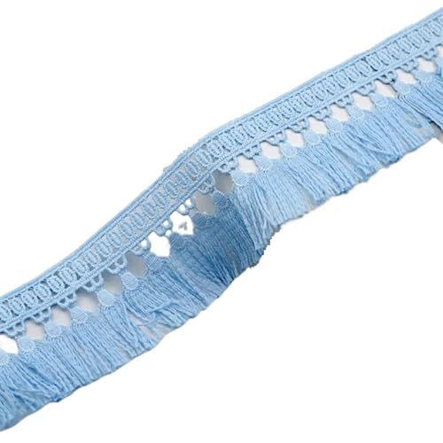 Quaste Spitze Kleidung Seitenreihe handgemachte DIY Zubehör Kleid Rock verlängert dekorative Kante für DIY-Handarbeiten und Nähen(Sky blue) von YZDKR