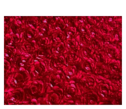 YZDKR 1,4 m Breite, romantischer Teppich mit weißem Rosenblütenblatt, Gangläufer for Hochzeitshintergrund, Mittelstücke, Gastgeschenke, Party-Dekoration für Hochzeiten, Feiern, etc(Color2) von YZDKR