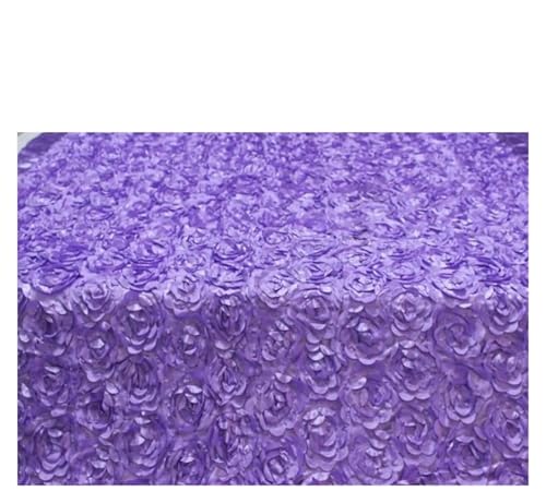 YZDKR 1,4 m Breite, romantischer Teppich mit weißem Rosenblütenblatt, Gangläufer for Hochzeitshintergrund, Mittelstücke, Gastgeschenke, Party-Dekoration für Hochzeiten, Feiern, etc(Light Purple) von YZDKR