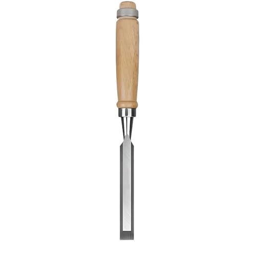 YZDKR 1/5-teiliges Holzmeißel-Set, scharfer Chrom-Vanadium-Stahl, Holzschnitzmeißel mit Buchengriffen, ergonomische Holzschnitzwerkzeuge für Schnitzerei, Holzbearbeitung, Tischlerei(1pc 10mm) von YZDKR
