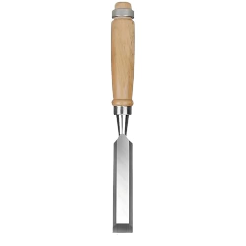 YZDKR 1/5-teiliges Holzmeißel-Set, scharfer Chrom-Vanadium-Stahl, Holzschnitzmeißel mit Buchengriffen, ergonomische Holzschnitzwerkzeuge für Schnitzerei, Holzbearbeitung, Tischlerei(1pc 24mm) von YZDKR