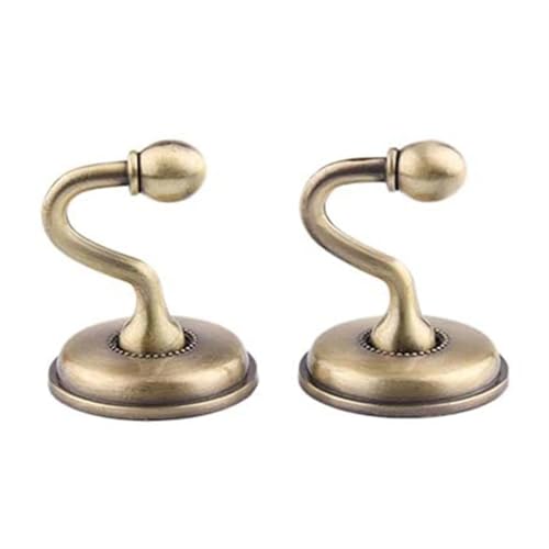 YZDKR 1 Paar Eisenvorhanghaken, Vorhanghalter, Wandhaken, for Zurückhalten for Schlafzimmer, Schlafsaal, Vorhangdekoration für Fenster, Türen und Duschvorhänge(Bronze) von YZDKR