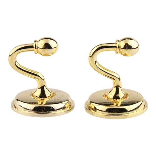 YZDKR 1 Paar Eisenvorhanghaken, Vorhanghalter, Wandhaken, for Zurückhalten for Schlafzimmer, Schlafsaal, Vorhangdekoration für Fenster, Türen und Duschvorhänge(Gold) von YZDKR