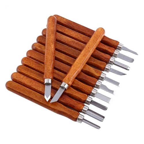 YZDKR 12 Stücke Holz Carving Meißel Werkzeuge Holz Carving for Holzbearbeitung Gravur Olive Carving Messer Handgemachte Messer Werkzeug Set für Schnitzerei, Holzbearbeitung, Tischlerei YZDKR 12 Stücke Holz Carving Meißel Werkzeuge Holz Carving for Holzbearbeitung Gravur Olive Carving Messer Handgemachte Messer Werkzeug Set für Schnitzerei, Holzbearbeitung, Tischlerei von YZDKR