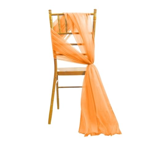 YZDKR 160CM Breite Hochzeitsbogen Drapieren Sheer Vorhang Hochzeit Tüll Chiffon Drapieren Vorhang for Wohnzimmer Hochzeit Party Hintergrund Dekor für Hochzeitshintergrund(Orange,10 Meters) von YZDKR