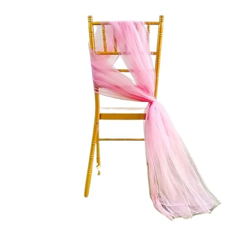 YZDKR 160CM Breite Hochzeitsbogen Drapieren Sheer Vorhang Hochzeit Tüll Chiffon Drapieren Vorhang for Wohnzimmer Hochzeit Party Hintergrund Dekor für Hochzeitshintergrund(Pink,5 Meters) von YZDKR