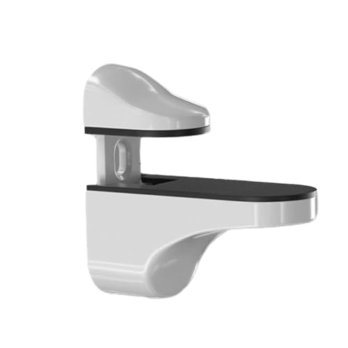 YZDKR 1PCS Glas Regal Unterstützung Einstellbare Glas Regal Halterung Chrom Poliert Wand Badezimmer Klemme Halter Hardware für Balustrade Treppenhandlauf(White) von YZDKR
