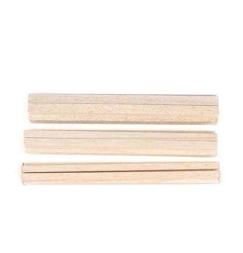 YZDKR 2/3/4/10/12/15mm Holz Handwerk Quadratischen Knüppel Modell Spielzeug Gebäude Carving Handwerk pädagogische DIY Zubehör Stick für DIY-Projekte, Kunst und Kunsthandwerk(300X4X4-20PCS) von YZDKR