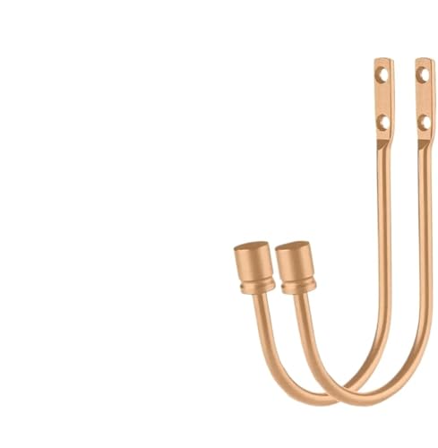 YZDKR 2 Stück Vorhanghalter, Vorhanghaken, U-förmiger Haken, Wandmontage, Quaste, Vorhanghaken, Gardinenhalter, Vorhangzubehör für Fenster, Türen und Duschvorhänge(2Pcs Gold) von YZDKR