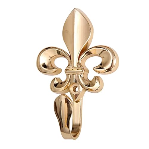 YZDKR 2 Stücke Vorhanghaken Pflaumenblüte geformt Zinklegierung Wohndekoration Vintage Hängen Wohnzimmer Schlafzimmer Kleidung Wandbehang für Fenster, Türen und Duschvorhänge(Gold) von YZDKR