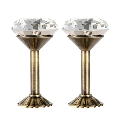 YZDKR 2 Stücke glänzenden Strass Vorhang Haken Krawatte zurück Wand montiert hängen Home Schlafzimmer DIY Dekoration Zink-Legierung für Fenster, Türen und Duschvorhänge(Bronze Color) von YZDKR