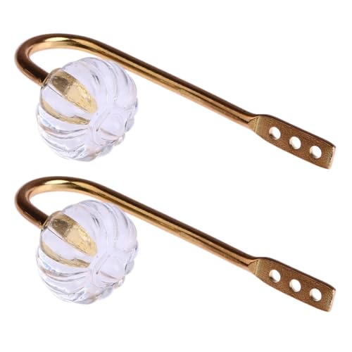 YZDKR 2Pcs Home Hardware Vorhang Krawatte Zurück Wand Haken Vorhang Schnalle U Geformt Vorhang Haken Schnalle Zubehör Griff für Fenster, Türen und Duschvorhänge(Bronze) von YZDKR
