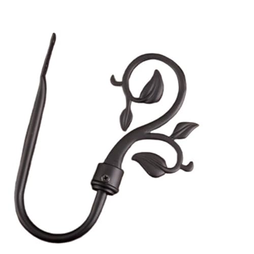 YZDKR 2Pcs Vorhang Krawatte Zurück Halter Haken Schlafzimmer Wohnzimmer Vorhang Dekoration Zubehör Halten Zurück Wand Vorhang Haken für Fenster, Türen und Duschvorhänge(Black 3) von YZDKR